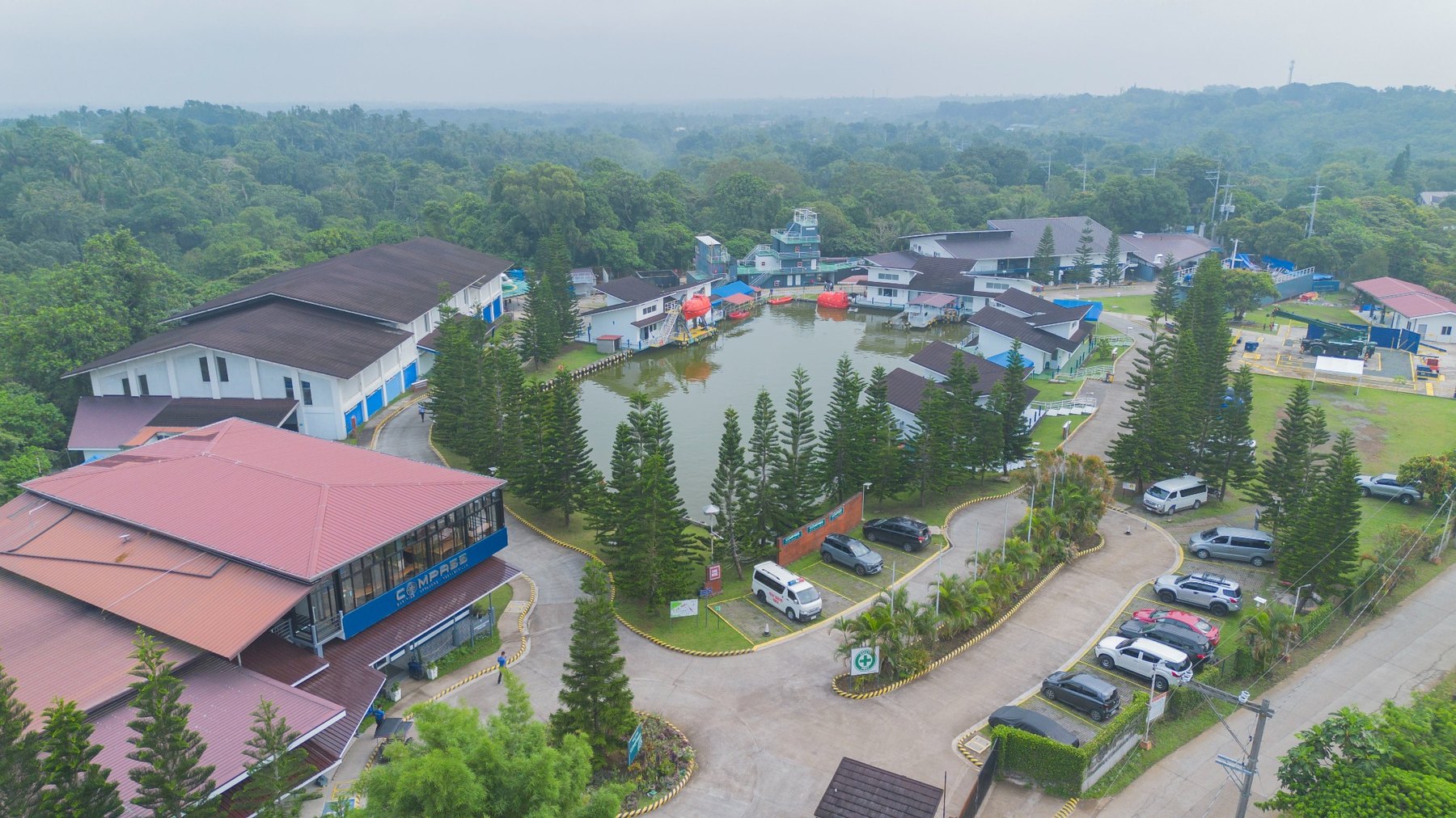 Aerial view of COMPASS Cavite practical training complex