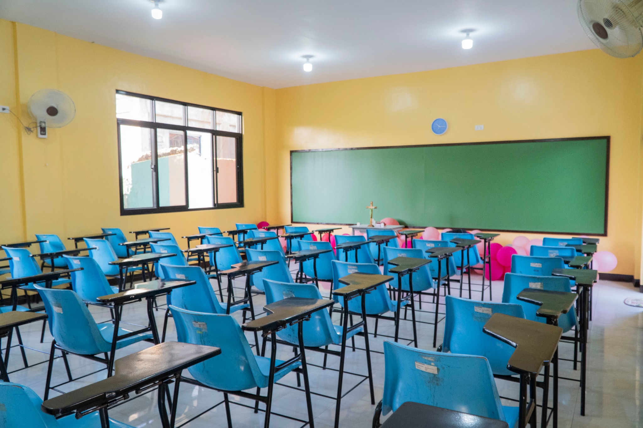 Completed classroom interior