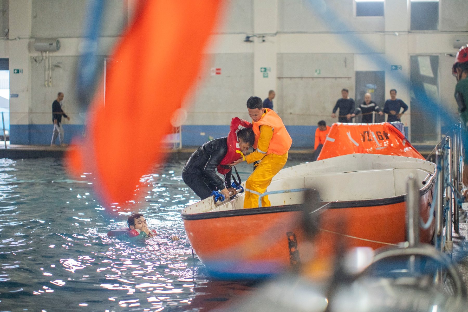 Survival and lifeboat practice in Cavite