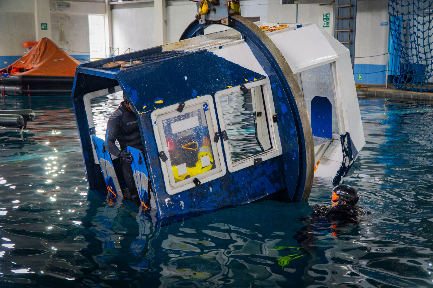 Offshore survival and HUET training
