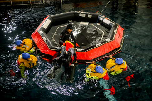 Water survival practical training