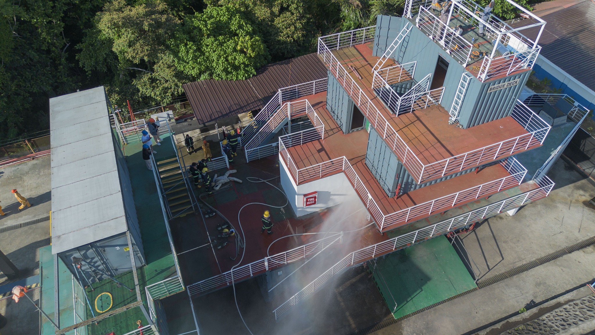 Purpose-built firehouse and emergency response training structure