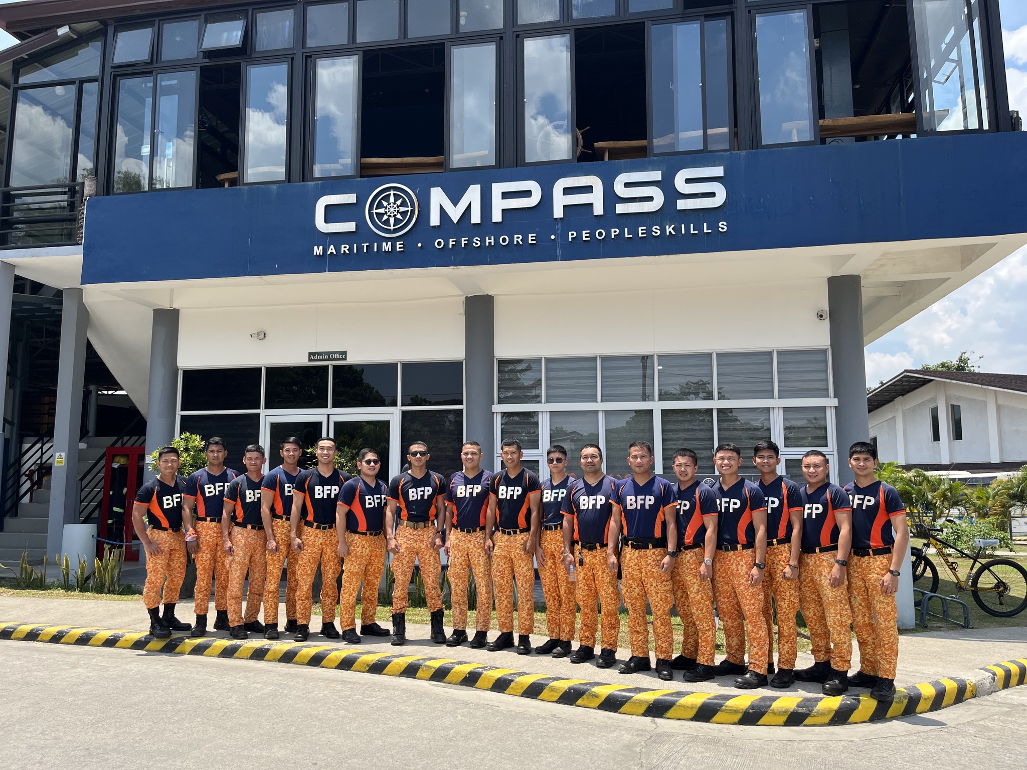 BFP cohort photographed at the COMPASS campus in Silang, Cavite